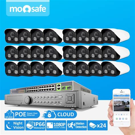 ch poe camera security system full hd  onvif nvr ch power