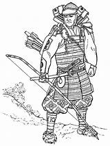 Samurai sketch template