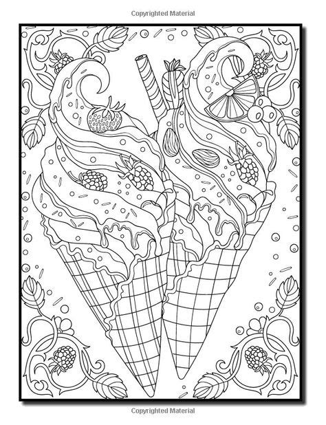 ice cream printable adult coloring page  favoreads coloring book
