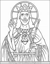 Christ King Coloring Pages Catholic Mass Drawing Jesus Sunday Printable Thecatholickid Saint Colouring Kids Color Feast Sheets Kindergarten Colorings Getdrawings sketch template