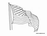 Flag Usa Coloring Waving Pages American States United Colormegood Northamerica sketch template