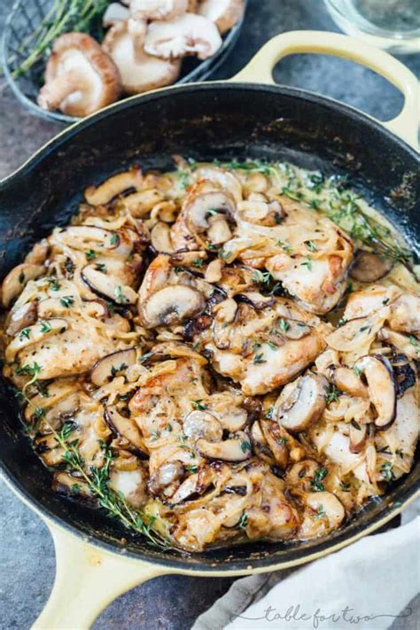 Creamy Skillet Mushroom Chicken Skillet Chicken With Mushrooms Dish