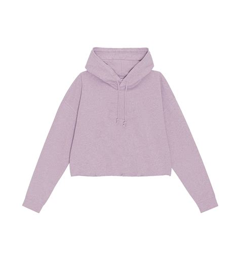 ganni lilac cropped oversized hoodie clothing anna nina