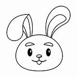 Bunny Face Easter Coloring Printable Outline Printablee Crafts Via sketch template