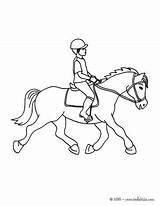 Horse Coloring Pages Rider Printable Print Colouring Riding Getcolorings Color sketch template