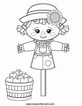 Scarecrow Coloring Pages Fall Girl Printable Preschool Sheet Boy Print Color Kids Scarecrows Readwritemom Getdrawings Fact Matter Adorable There They sketch template