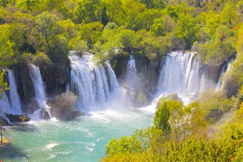 kravice waterfall   trebizat river  bosnia  herzegovina stock