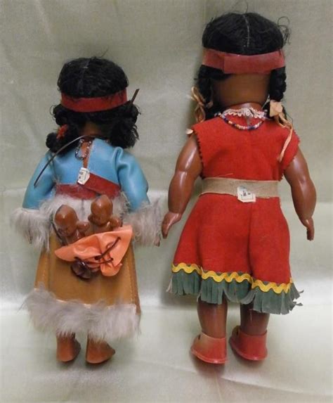 5 circa 1970 s native american style girl dolls