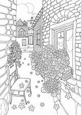 Coloring Pages Book Adult Ausmalbilder Europe Para Books Color Printable Print Pintar Old Balcony Croatia Waves Coloriage Garden Mal Buch sketch template