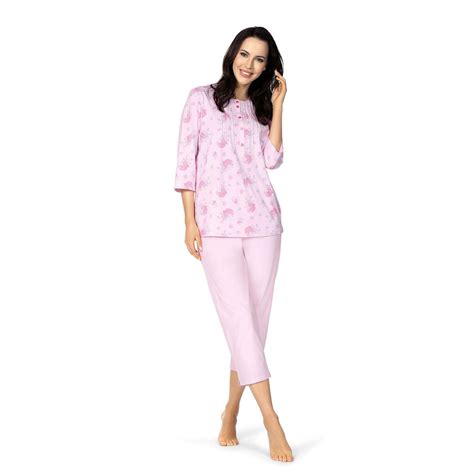 katoenen klassieke roze dames pyjama bestel eenvoudig  gratis verzending snel