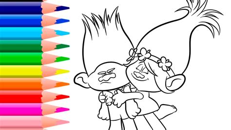 trolls coloring pages trolls coloring book youtube
