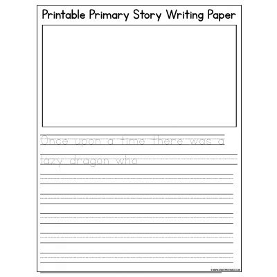 createprintables editable printable primary story writing paper