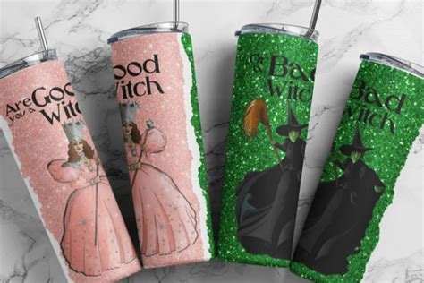 good witch   bad witch wizard  oz tumbler etsy