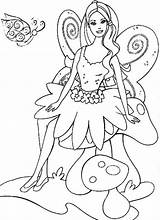 Coloring Barbie Pages Fairytopia Elina Print Button Using sketch template