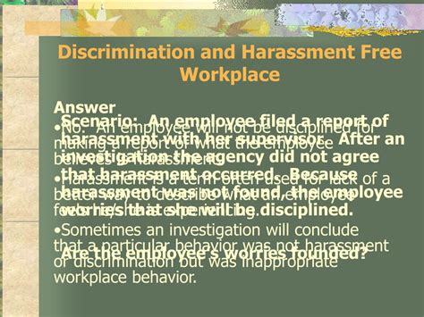 Ppt Discrimination And Harassment Free Workplace Powerpoint