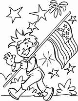 Coloring July 4th Kids Fourth Printable Fireworks Flag Pages Parade Boy Color Colouring Print Easy Ecoloringpage Th Kid sketch template