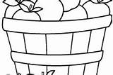 Basket Coloring Apple Pages Pie Apples sketch template