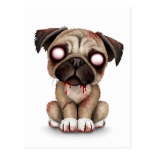 cute zombie dog postcards  minimum quantity zazzle