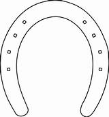 Horseshoe Clip Horse Shoe Outline Clker Vector Clipartix sketch template