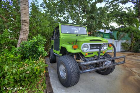 green toyota jeep  square group hdr photography  captain kimo