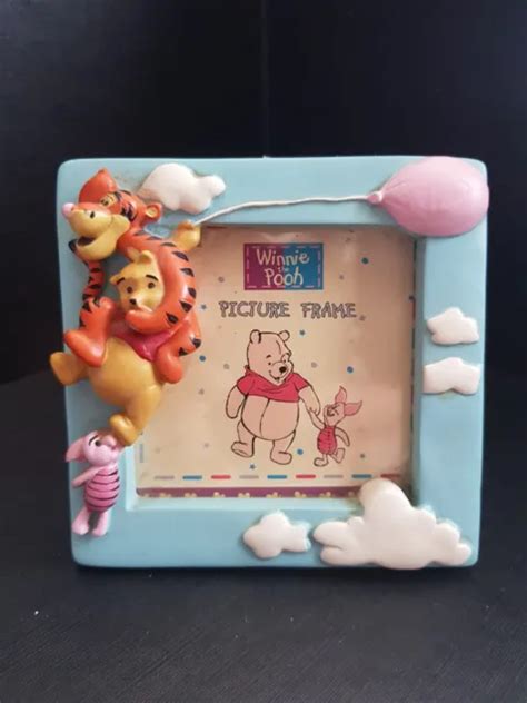disney winnie  pooh tigger piglet hand painted small picture frame