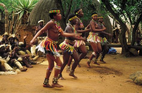Dancing Zulu Style South Africa Zulu Maidens Dancing