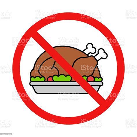 no turkey dinner sign on white background stock illustration download