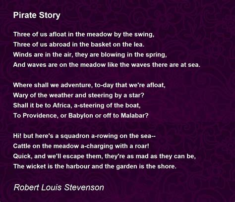 pirate story poem  robert louis stevenson poem hunter