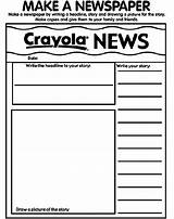 Newspaper Coloring Template Pages Writing Crayola Own Make Print Templates Color Activities Blank Activity Write Tiger Colouring Format Codes Draw sketch template