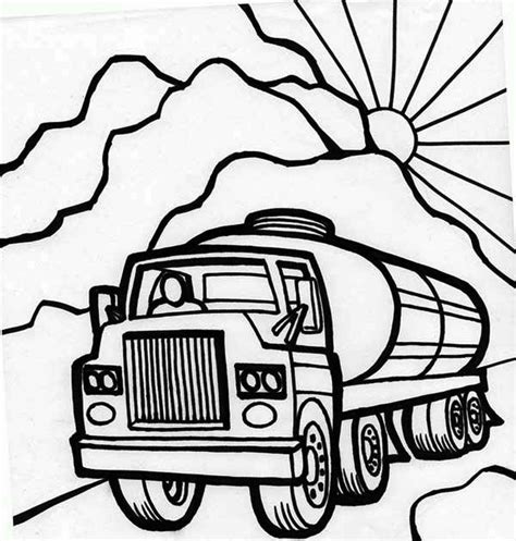 oil carrier semi truck coloring page truck coloring page