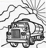 Truck Coloring Pages Oil Tanker Getcolorings Colour Print Carrier Semi sketch template
