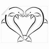 Heart Dolphin Dolphins Drawing Drawings Tattoo Draw Step Google Coloring Search sketch template