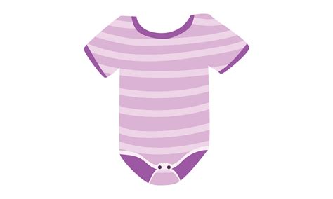 purple baby onesie clipart simple cute baby onesie  stripes style