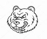 Angry Bear Cartoon Vector Drawing Illustration Stock Getdrawings Isolated Background Style sketch template