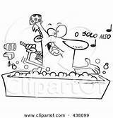 Bathing Cartoon Tub Outline Singing Man Royalty Toonaday Illustration Rf Clip Baby Boy Bath Soap Eating Ron Leishman 2021 Clipartof sketch template