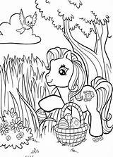 Easter Little Coloring Pony Pages Eggs Finding Popular sketch template
