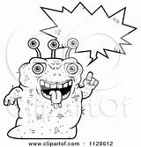 Ugly Clipart Alien Coloring Pig Talking Cartoon Outlined Vector Cory Thoman Royalty Regarding Notes Clipartof 2021 sketch template