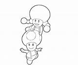 Toadette Toad sketch template