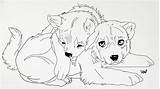 Wolf Pup Lineart Drawing Wild Willow Deviantart Getdrawings Group sketch template