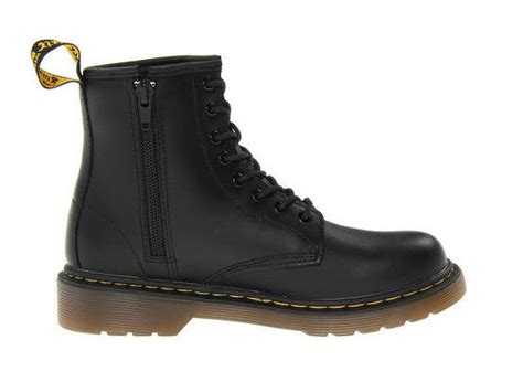 dr martens youth delaney black softy  leather boot  youth famous rock shop