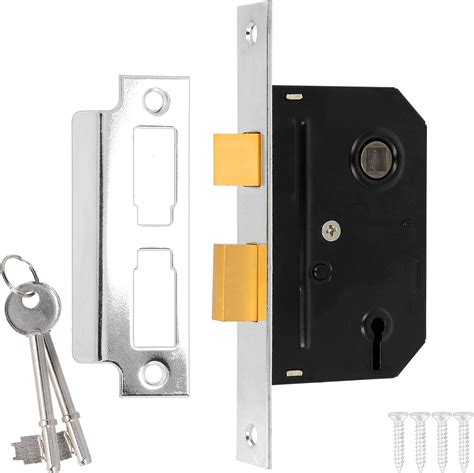 yale mm polished chrome  lever sash lock internal wood door mortice bolt   key latch