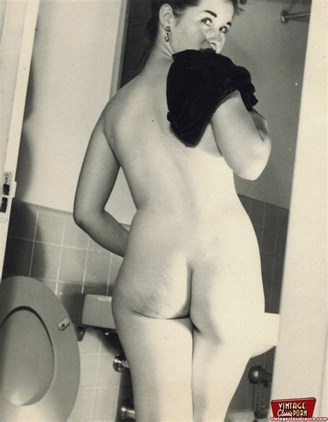 several vintage ladies with big asses showing the goods ass point