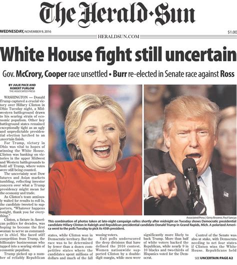 newspaper front pages  donald trumps win  atlantic