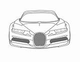 Bugatti Coloring Pages Chiron Printable Front Color Print Getcolorings Getdrawings sketch template
