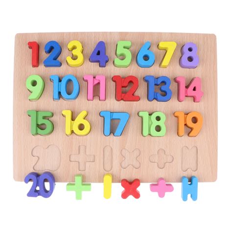 buy wooden number puzzle mathematics board kids