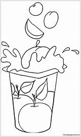 Yogurt Fruit Coloring Pages Printable Color Online Clipart Coloringpagesonly Categories sketch template