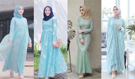 warna jilbab  baju hijau mint jilbab buka baju part
