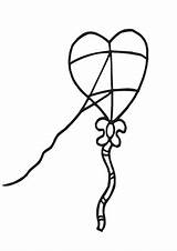 Herz Luftballon Ausmalbild Valentinstag Ausmalen sketch template