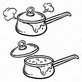 Sartenes Vector Cocina Illustr Cocinar Pans Ollas Depositphotos Vectorial Ilustración sketch template
