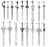 Sword Drawing Reference Anime Weapons Fantasy Hilt Twitter Swords Drawings Cool Draw Weapon Poses Espada Tattoo Dragon Types Simple Choose sketch template